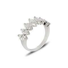 White Gold Marquise Cut Diamond 7 Stone Ring 1.95ct
