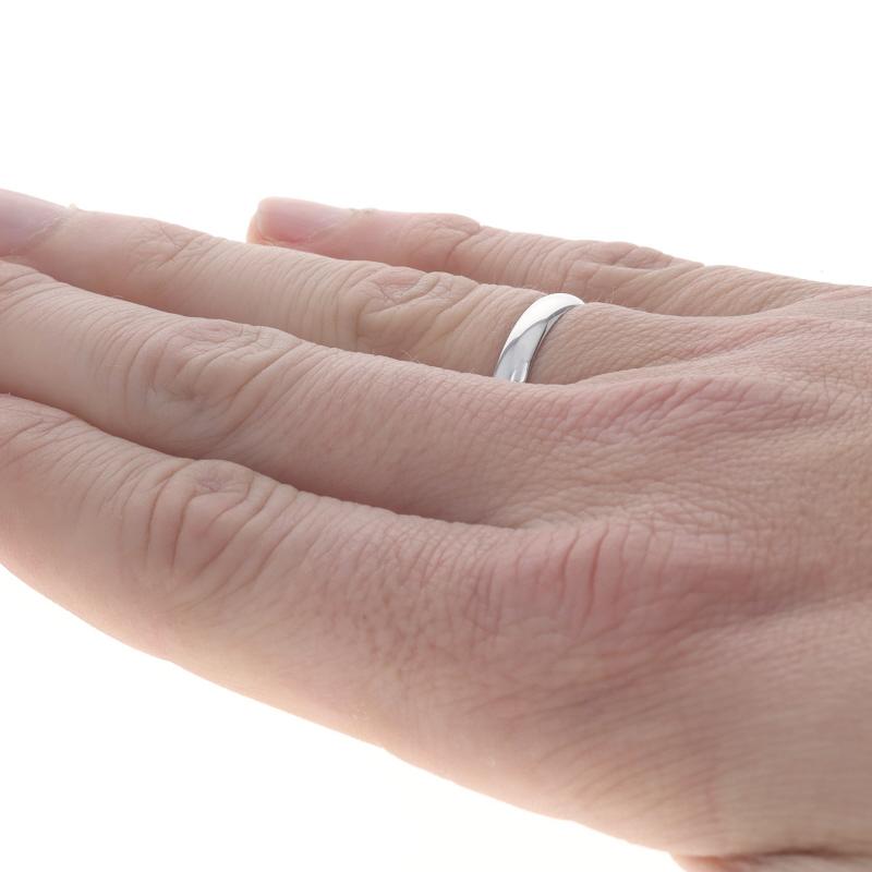 White Gold Men's Wedding Band - 10k Ring For Sale 2