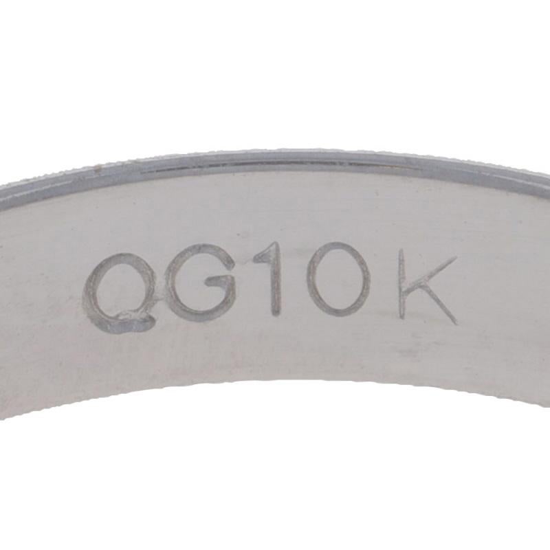 White Gold Men's Wedding Band - 10k Ring For Sale 4