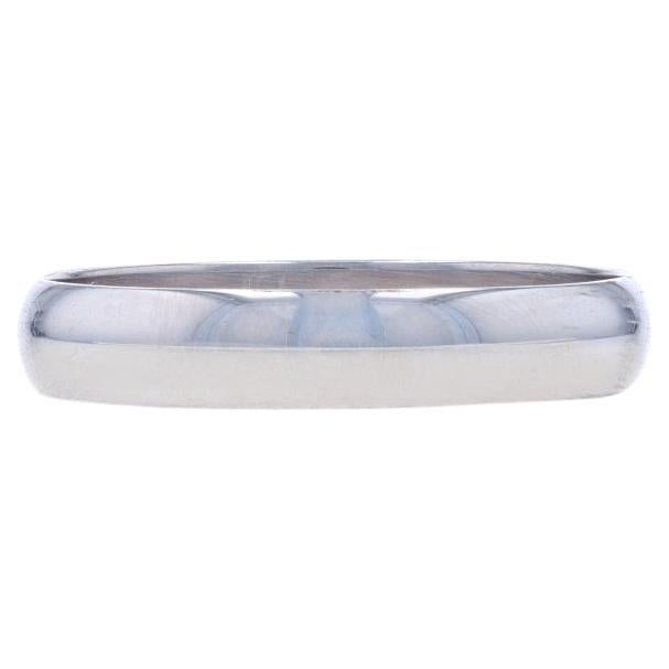 Alianza de oro blanco para hombre - Anillo 10k