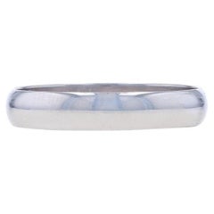 Alianza de oro blanco para hombre - Anillo 10k
