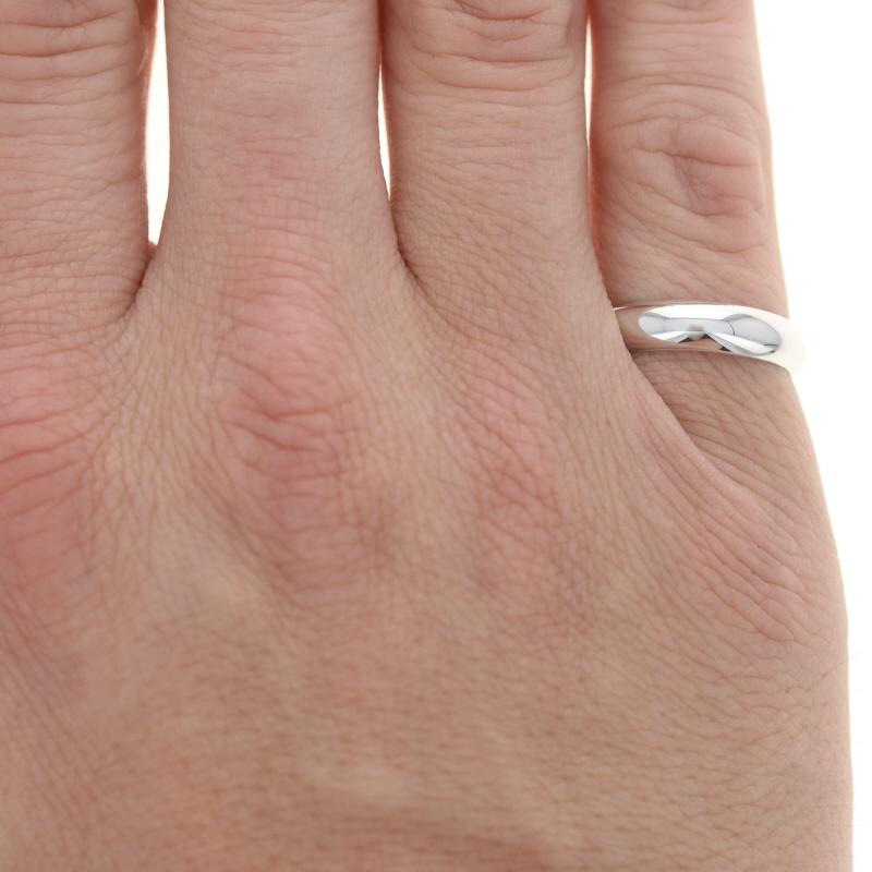 Weißgold Herren-Hochzeitsring - 14k Ring im Zustand „Hervorragend“ im Angebot in Greensboro, NC