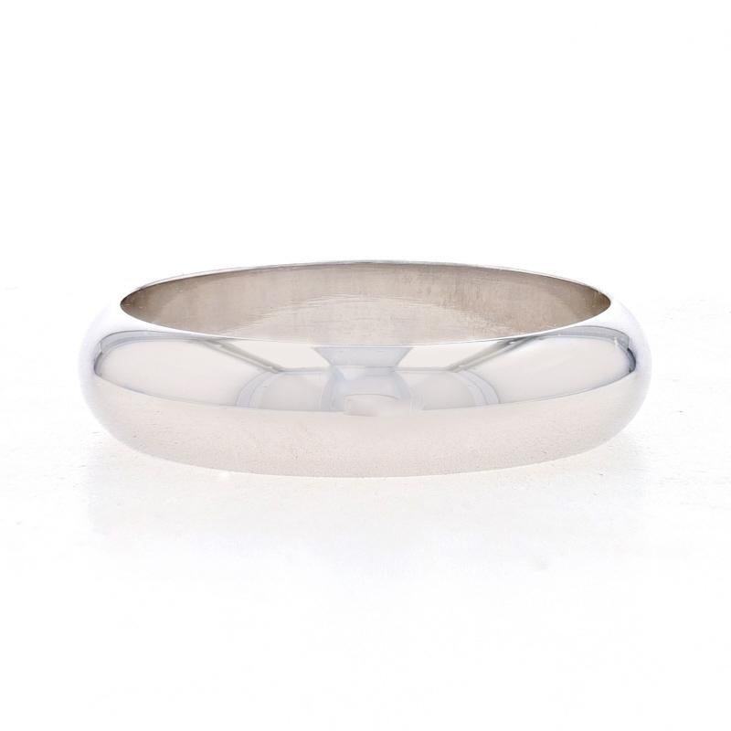 White Gold Men's Wedding Band - 14k Ring For Sale 1
