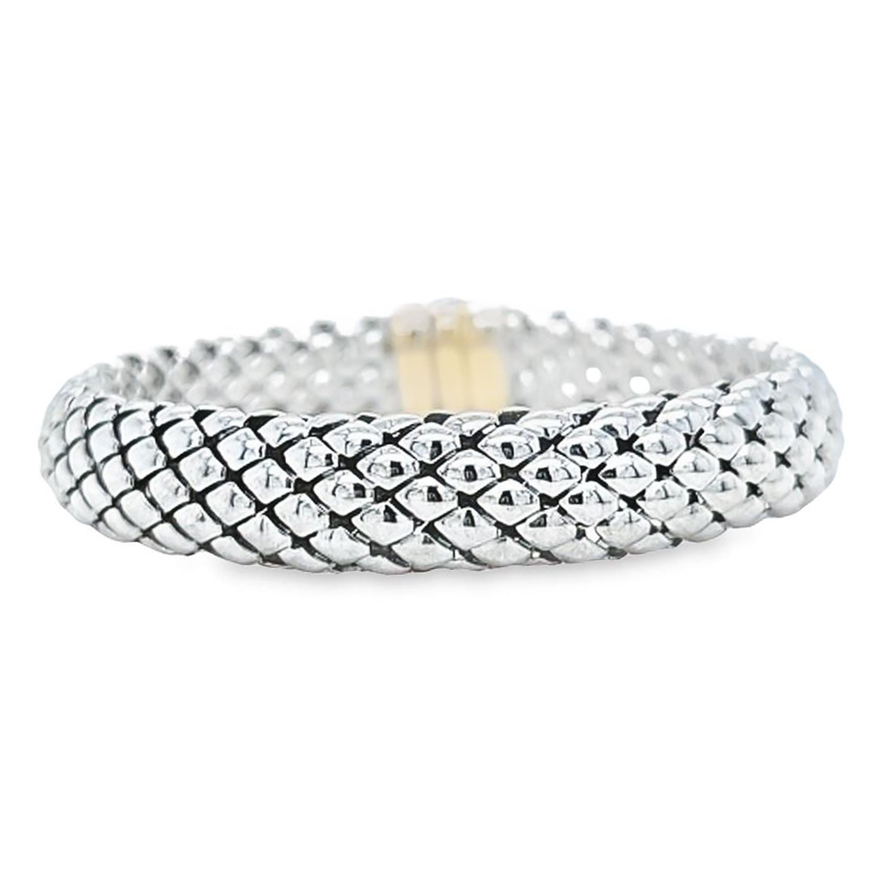 Bracelet en or blanc avec fermoir en or jaune Pour femmes en vente