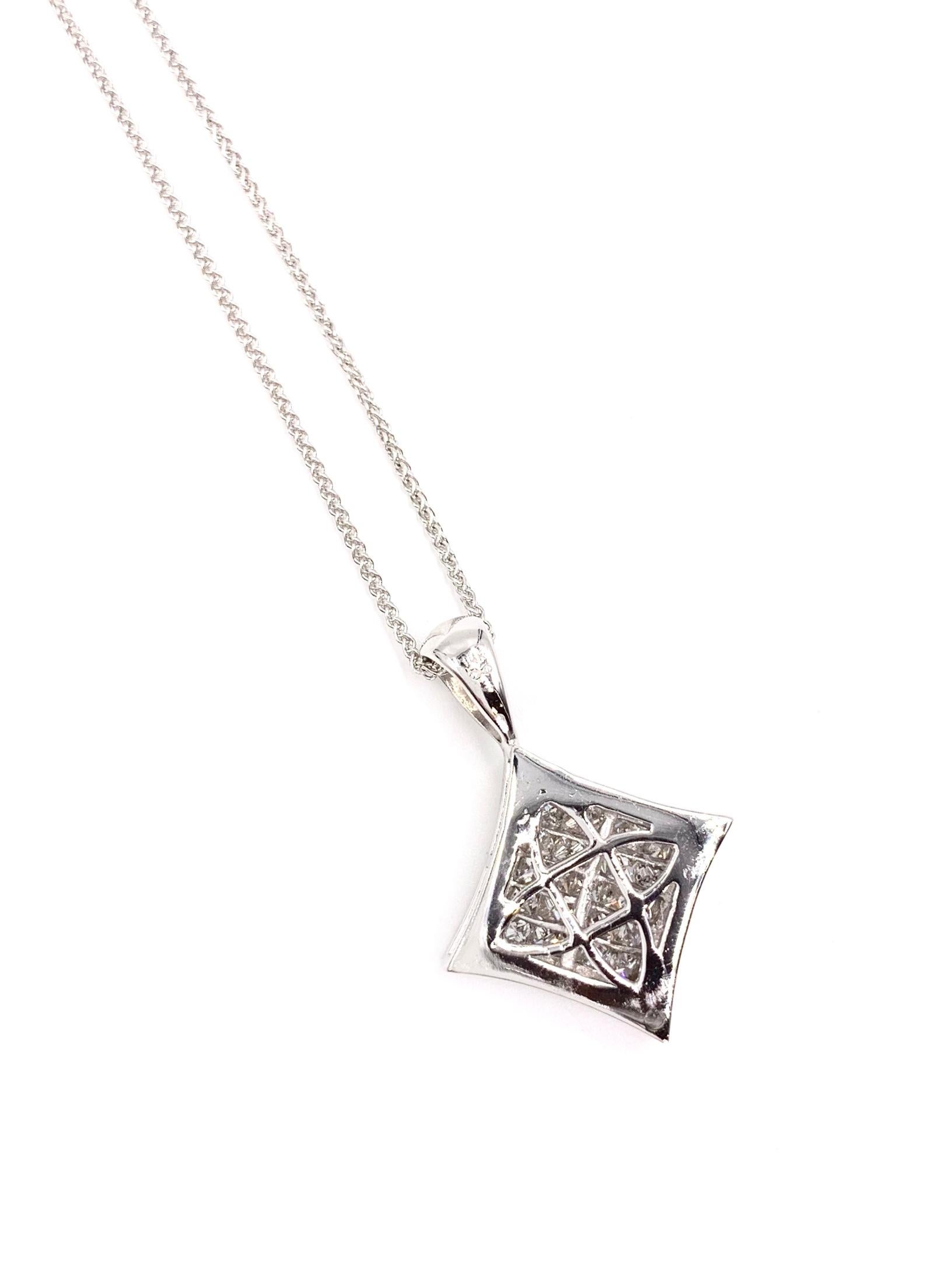 modern diamond pendant necklace