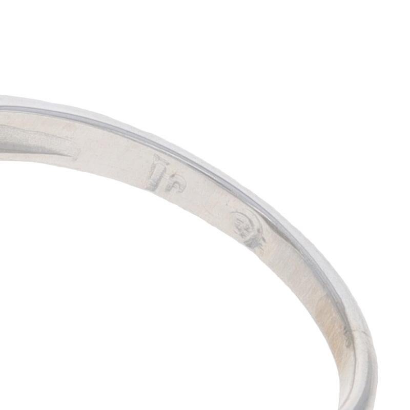 White Gold Moss Agate Cocktail Solitaire Ring - 10k Crosshatch Milgrain For Sale 2