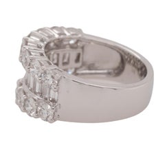 White Gold Natural Mixed Cut Diamond Ring