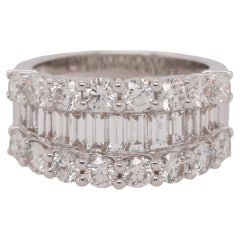 White Gold Natural Mixed Cut Diamond Ring
