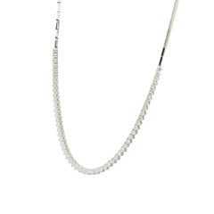 White Gold  Natural Round Brilliant Diamond Necklace