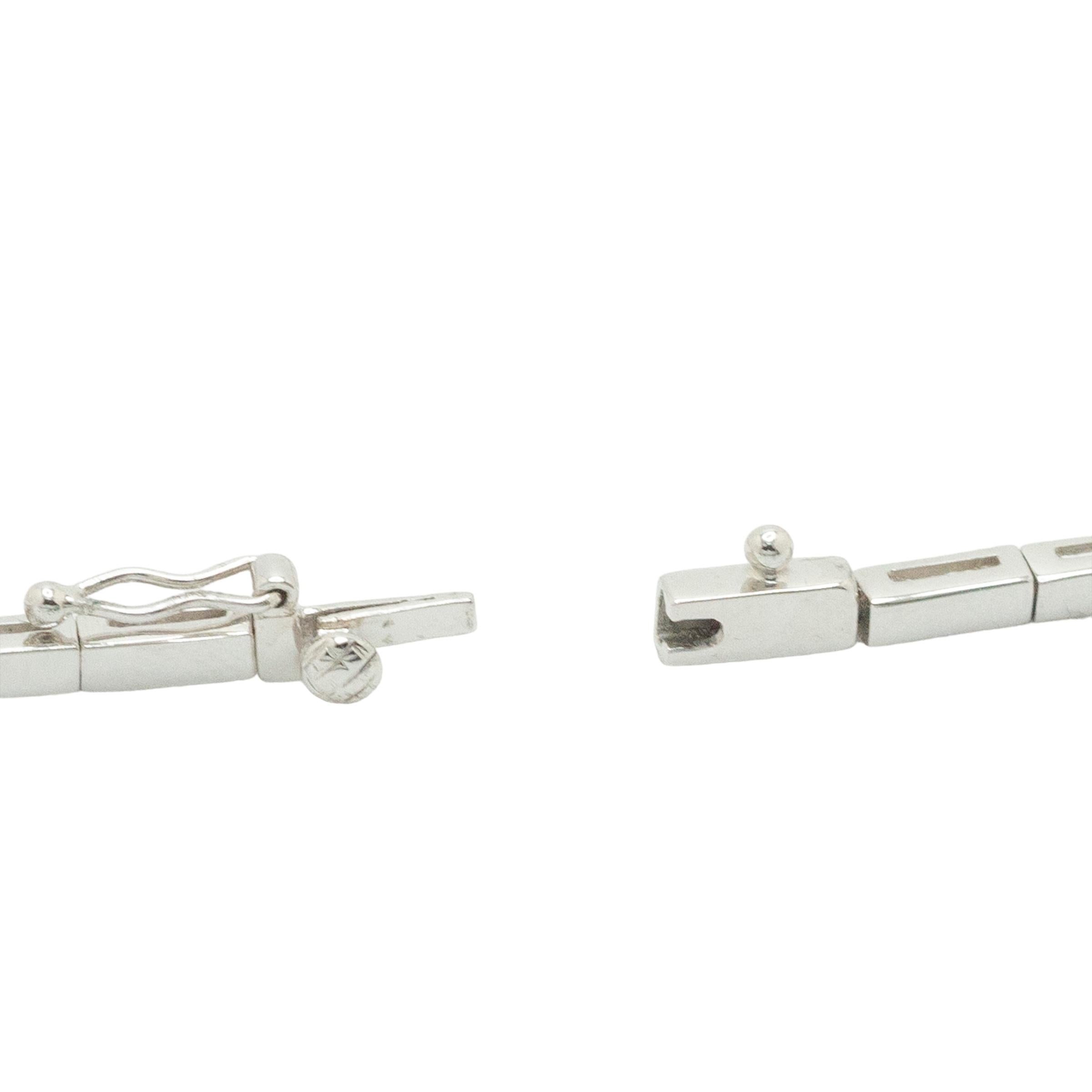 Or blanc  Collier de diamants ronds brillants naturels Unisexe en vente