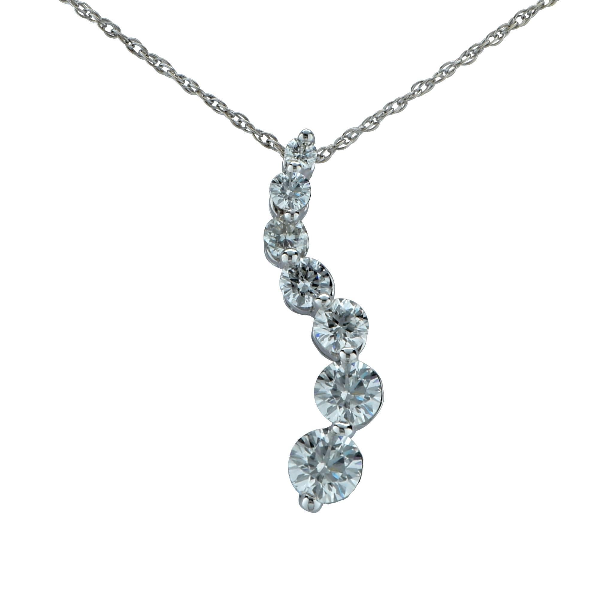 White Gold Necklace and Diamond Drop Pendant