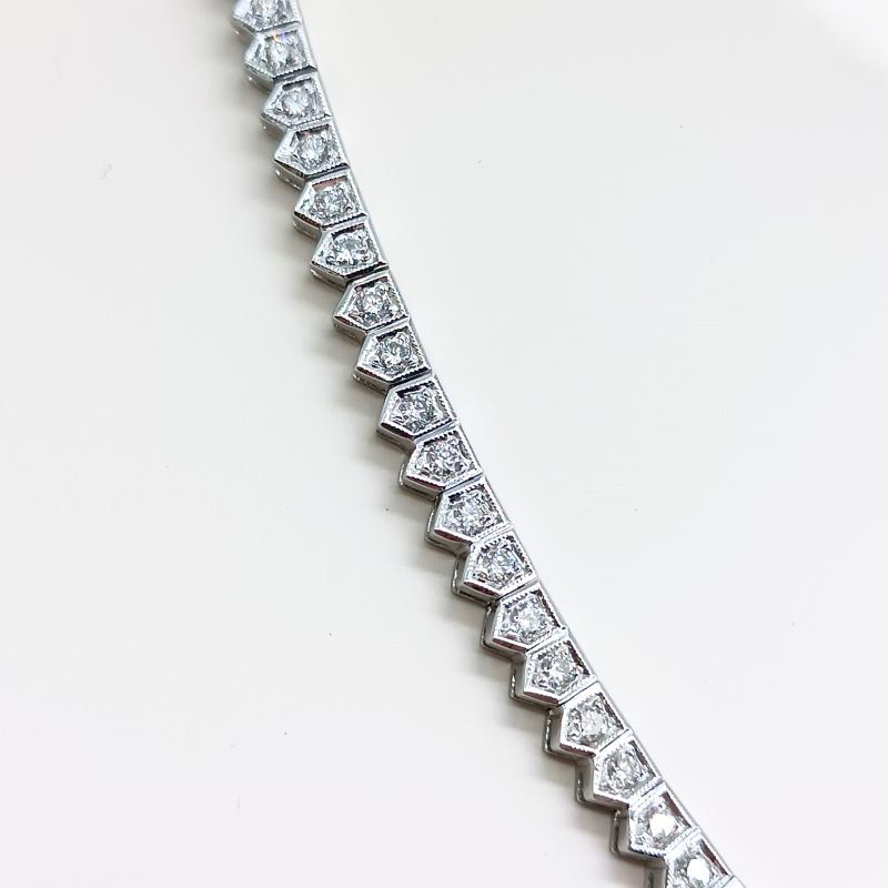 White Gold Necklace, Diamonds and Pearl In New Condition For Sale In BILBAO, ES