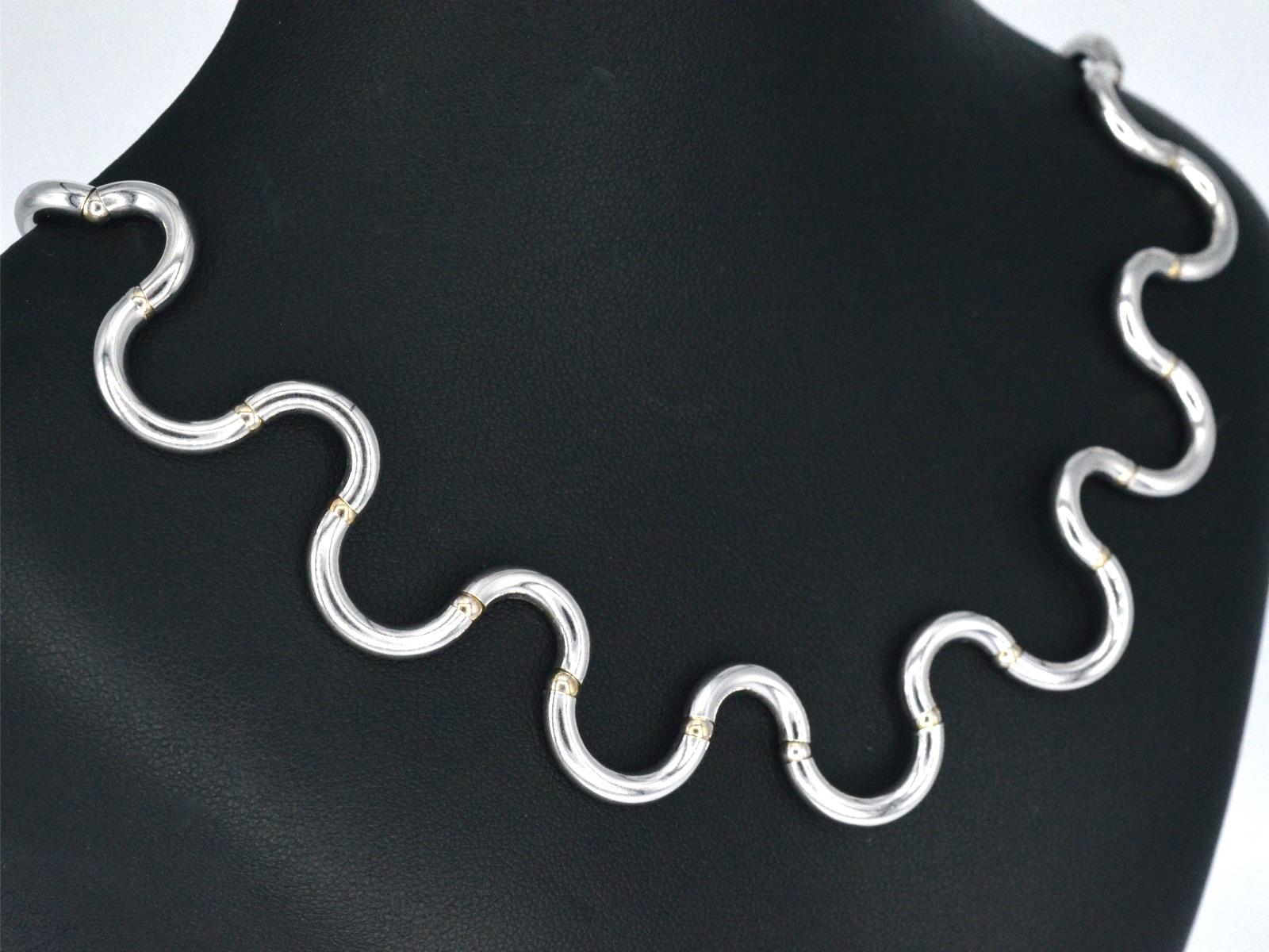 Halskette aus Weißgold der italienischen Marke Unoaerre Italian Brev für Damen oder Herren im Angebot