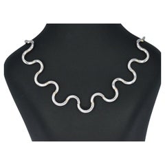 Collier en or blanc de la marque italienne UnoAErre Italian Brev