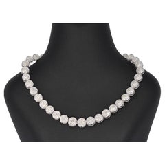 Collier en or blanc avec diamants de 15,00 carats