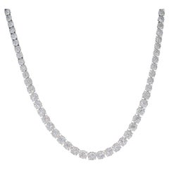 White gold necklace with diamonds 10.00 carat