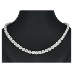 White Gold Necklace with Diamonds 10.00 Carat