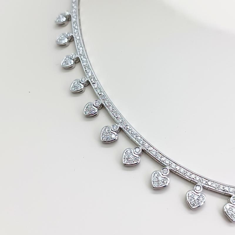 White Gold Necklace with Diamonds In New Condition For Sale In BILBAO, ES