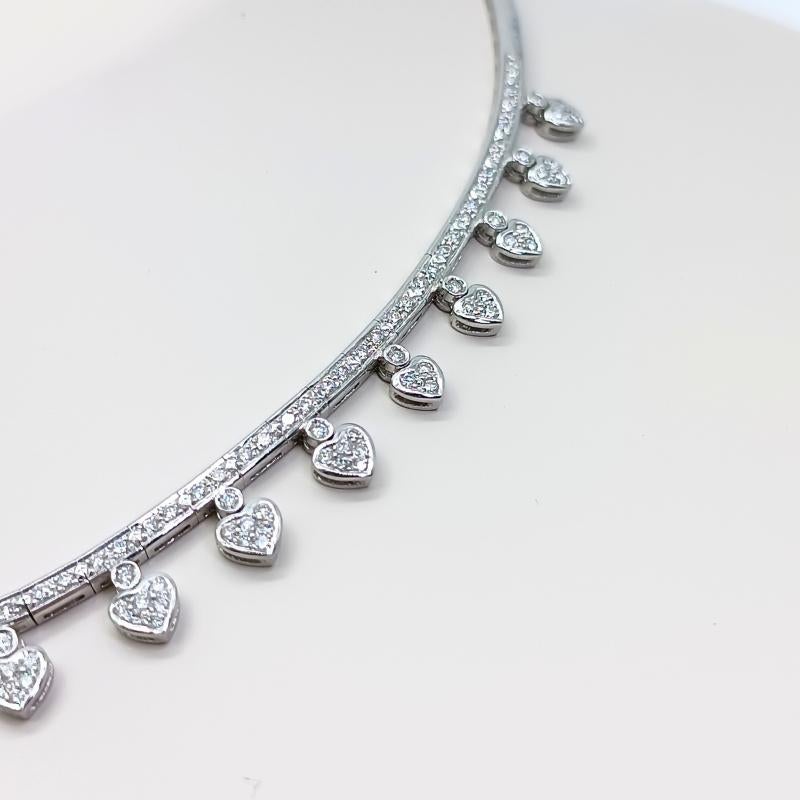 White Gold Necklace with Diamonds For Sale 1