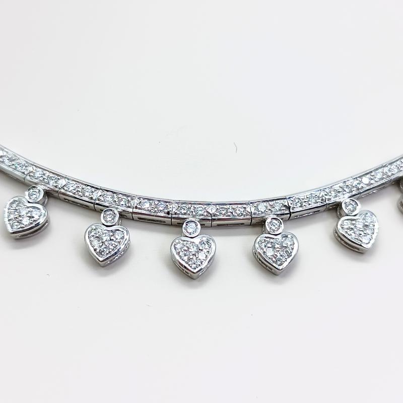 White Gold Necklace with Diamonds For Sale 3