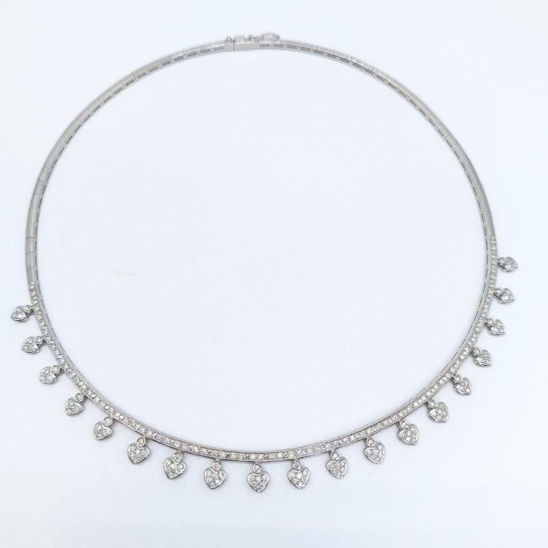 White Gold Necklace with Diamonds For Sale 4