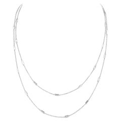 Collier en or blanc avec diamants