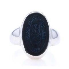 White Gold Onyx Vintage Wake Forest University Class Ring 10k WakeForest College