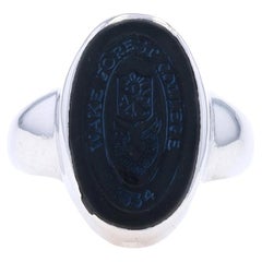 Weißgold Onyx Vintage Wake Forest University Class Ring 10k WakeForest College