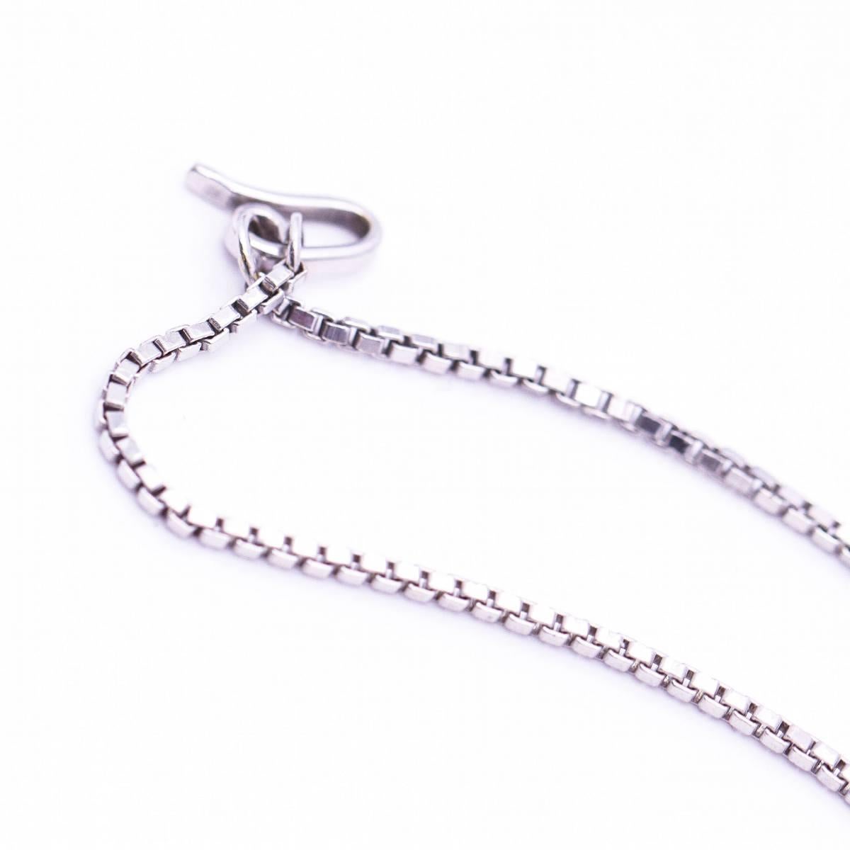 Collana in oro bianco, opale, diamanti e smeraldo. in vendita 3