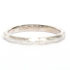 White Gold Orange Blossom Wedding Band