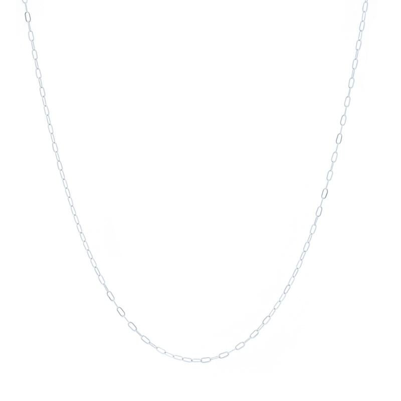 Contenido de metal: Oro blanco de 14 quilates

Estilo de cadena: Clip
Estilo de collar: Cadena
Tipo de cierre: Cierre de anilla
Características: Delicado

Medidas

Longitud: 17 3/4
