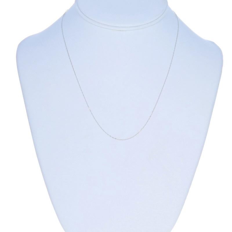 Collar cadena clip oro blanco 17 3/4