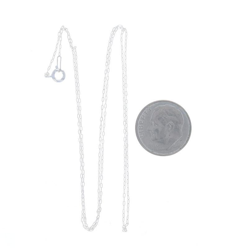 Femenino o masculino Collar cadena clip oro blanco 17 3/4