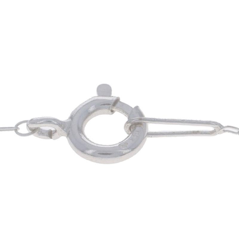Collar cadena clip oro blanco 17 3/4