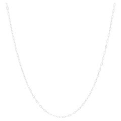Collier en or blanc avec chaîne en forme de trombone 17 3/4" 14k