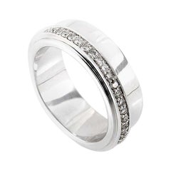 White Gold Partial Pave Diamond Band KO3-8099RBZ