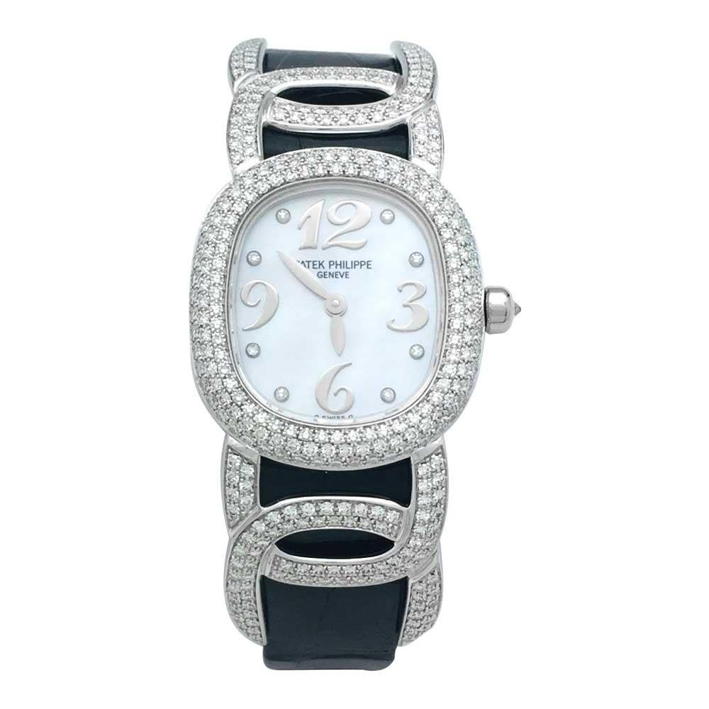 White Gold Patek Philippe Watch "Ellipse" Collection, Mother-of-Pearl, Diamonds