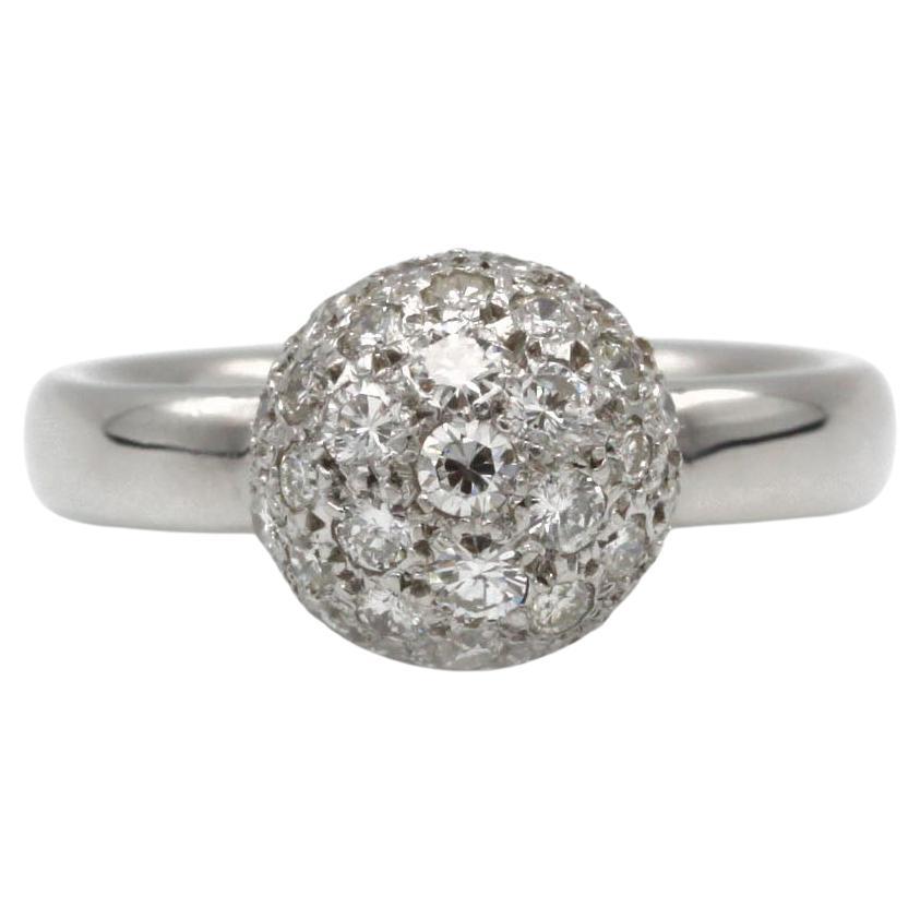 Anello Pavé Diamond Ball in oro bianco - Cluster di cupole Pavé, classico moderno