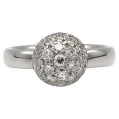 Anello Pavé Diamond Ball in oro bianco - Cluster di cupole Pavé, classico moderno
