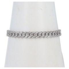 Bracelet pour hommes de 8 1/2" - 10k 3,00ctw en or blanc pavé de diamants cubains