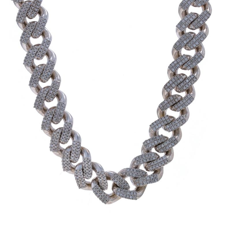 Contenuto del metallo: Oro bianco 10k

Informazioni su A. Stone
Diamanti naturali
Carati: 8.00ctw
Taglio: Singolo
Colore: G - H - I
Chiarezza: SI1 - I1

Carati totali: 8,00ctw

Stile della catena: A spigolo
Stile della collana: Catena
Tipo di
