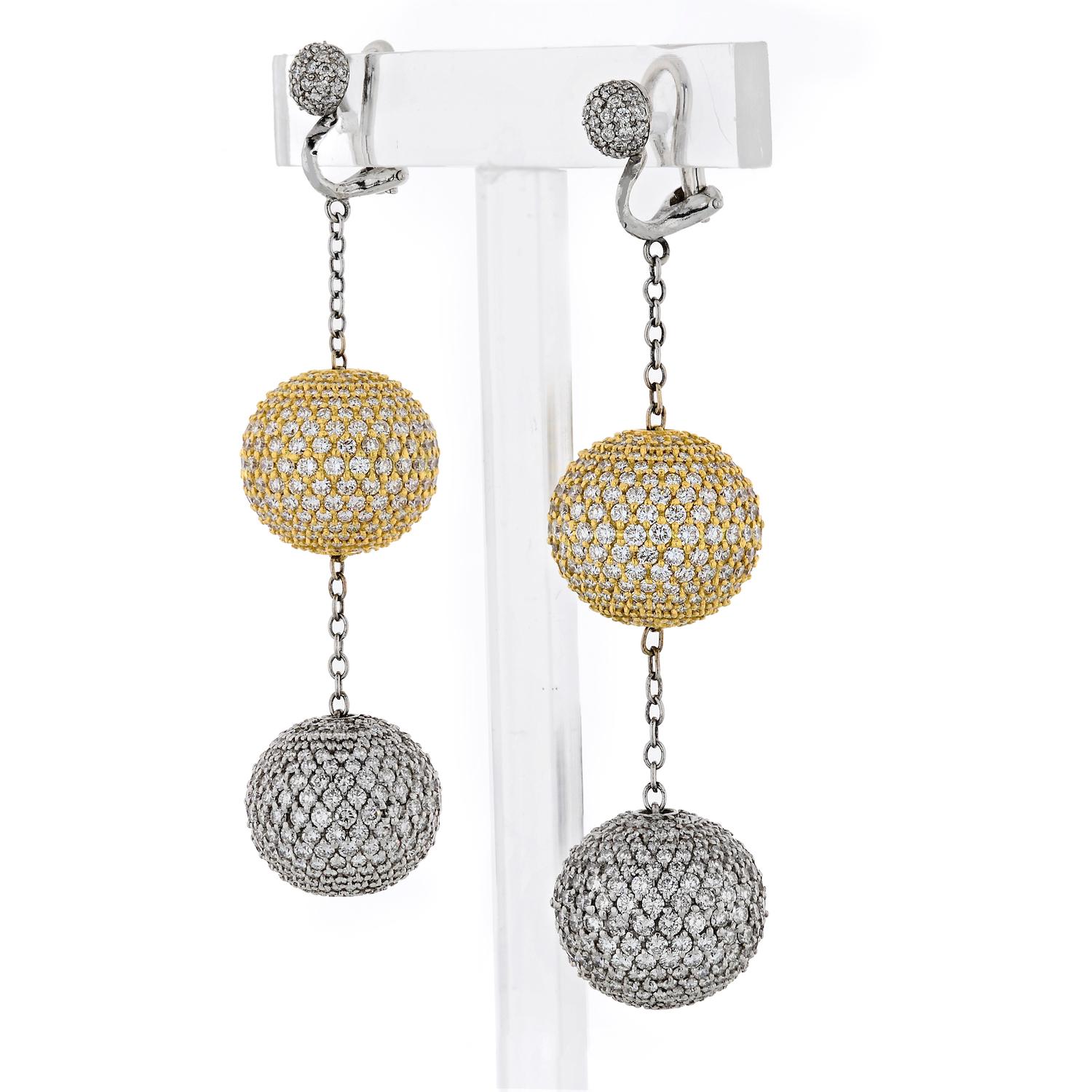 gold disco ball earrings