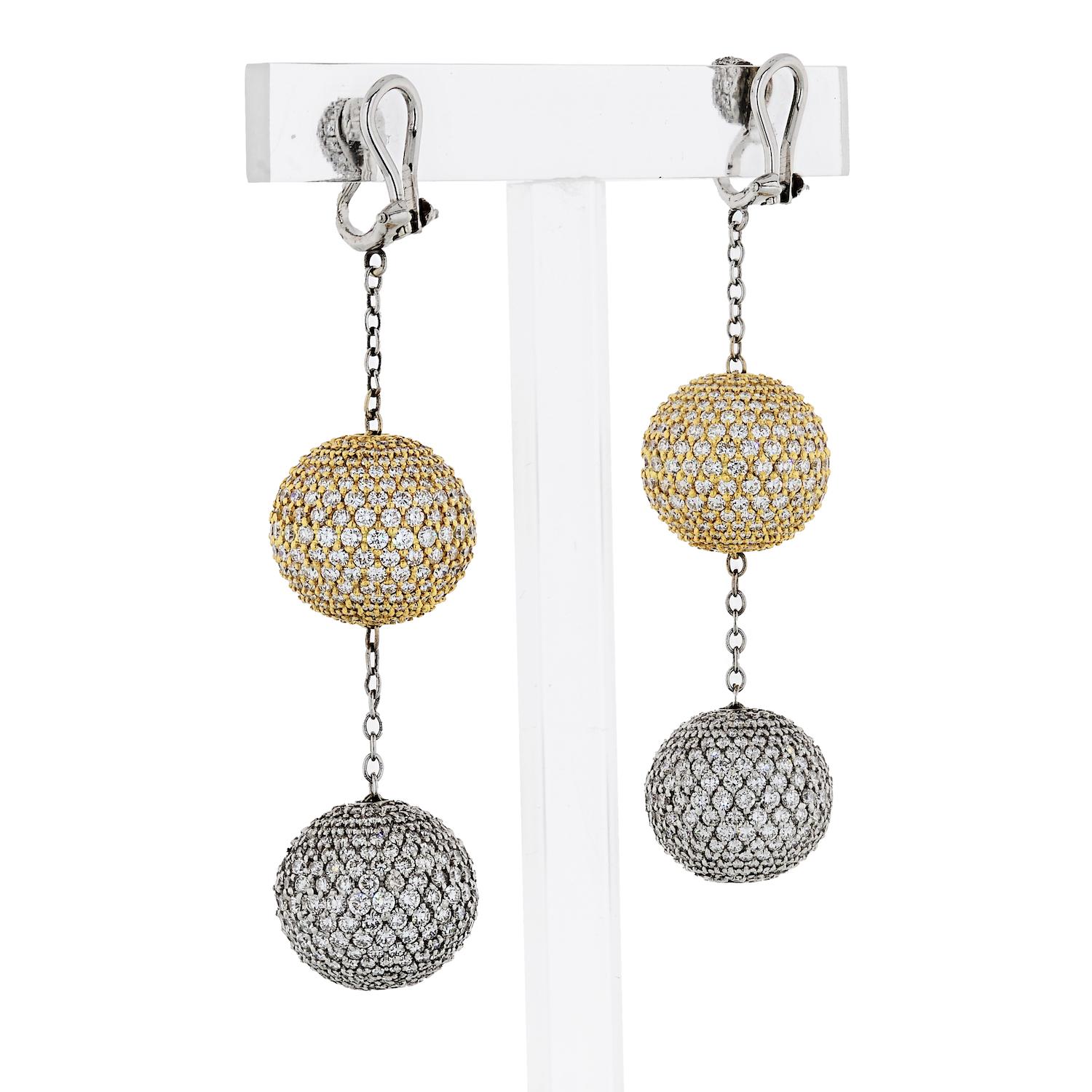 disco ball earrings gold