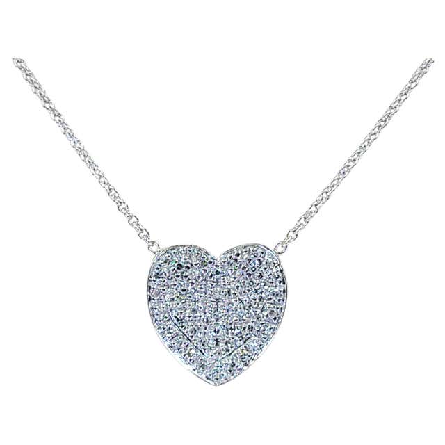 Hearts and Stars White Gold Diamond Necklace For Sale at 1stDibs ...