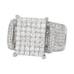 White Gold Pave Diamond Ring