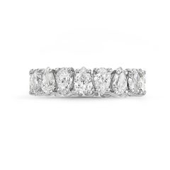White Gold Pear Shapes Diamond Eternity Band