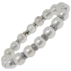 White Gold Pearl Bracelet