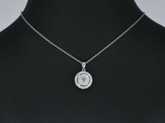 Pendentif en or blanc avec diamants