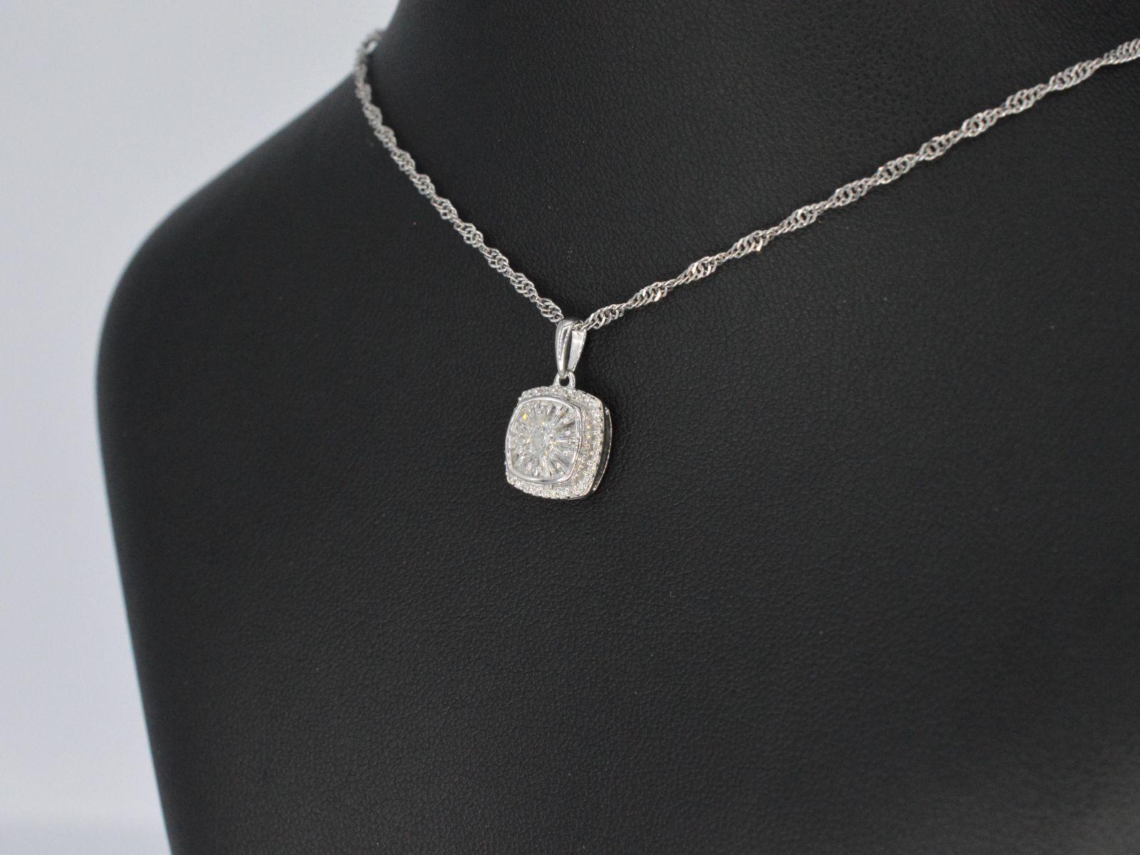 Contemporary White Gold Pendant with Diamonds For Sale
