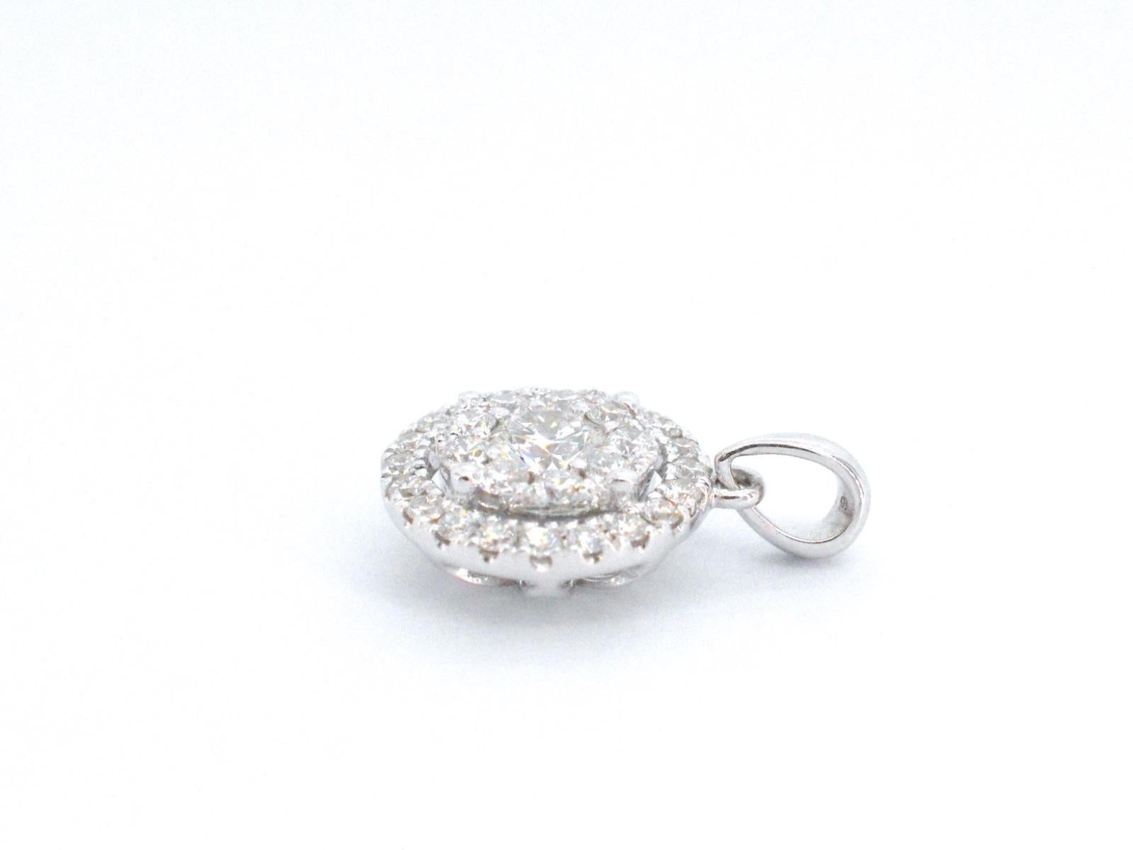 Women's White gold pendant with diamonds For Sale